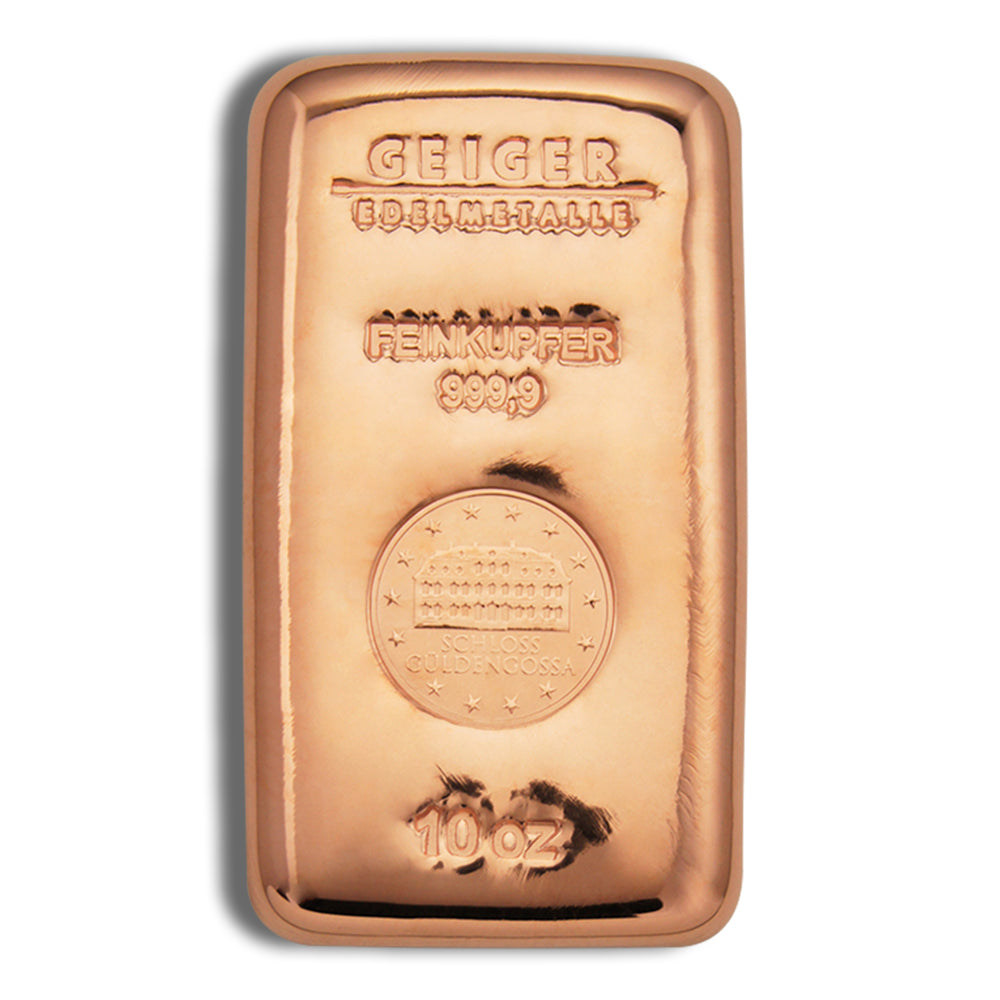 10 ounce copper bar from Geiger Edelmetalle