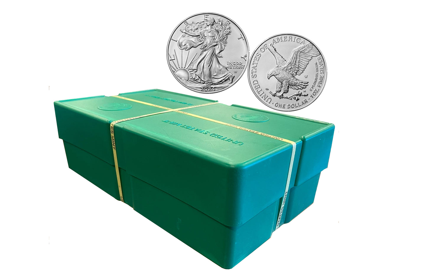 2024 1oz American Silver Eagle Monster Box (500 Coins, Sealed)