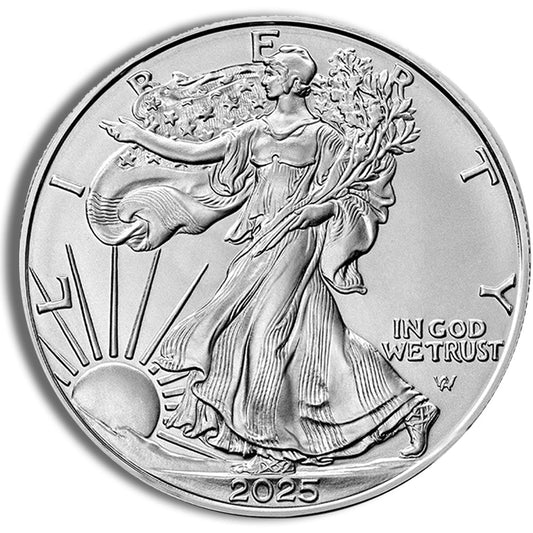 1 oz silver American Eagle coin new 2025 not circulated