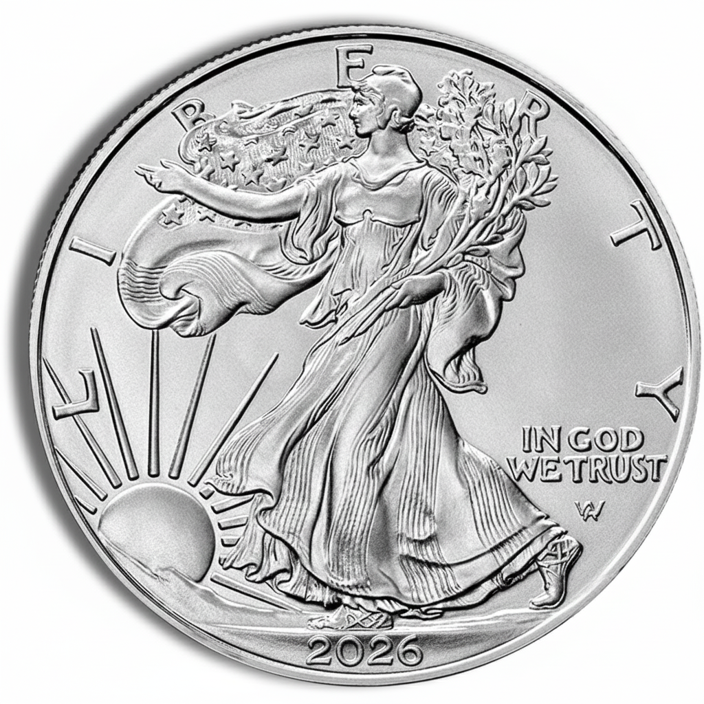 1 oz silver American Eagle coin new 2025 not circulated