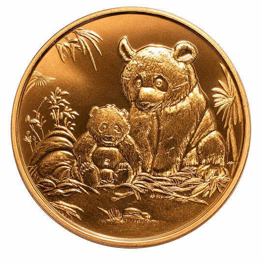 1oz Copper Round - Panda Design