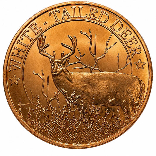 1oz Copper Round - White-Tailed Deer