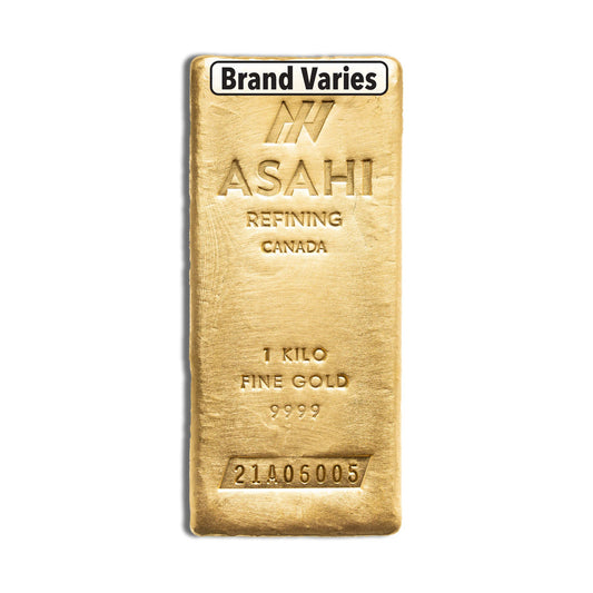 1 kilo Gold Bar - Brand Varies .9999 (COMEX Brand) IRA