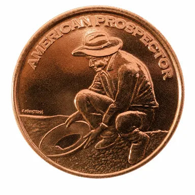 1oz Copper Round - American Prospector Design