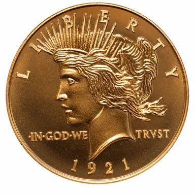 1oz Copper Round - 1921 Peace Dollar Design