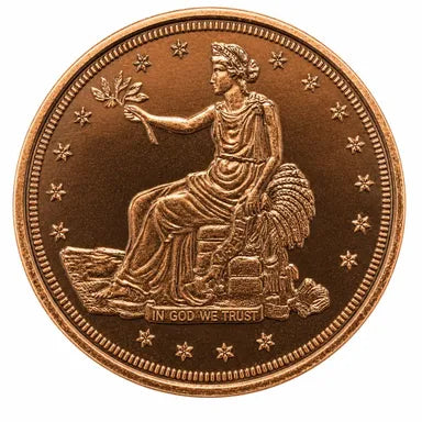 1oz Copper Round - Seated Liberty Design