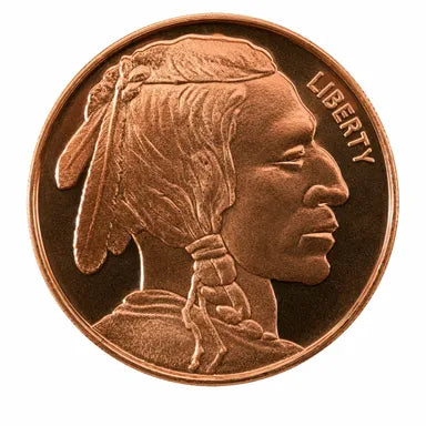 1oz Copper Round - Buffalo Design