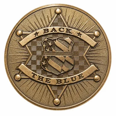 1oz Copper Round - Back The Blue Design