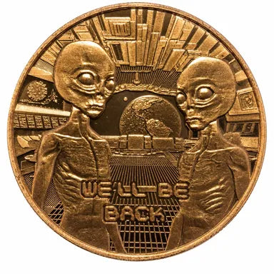 1oz Copper Round - Aliens 'We'll Be Back'