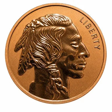 1oz Copper Round - Buffalo Design Reverse Proof