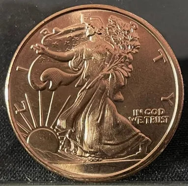 1oz Copper Round - Walking Liberty Design