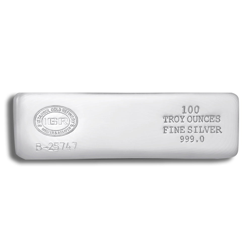100oz IGR Silver Bar - Instanbul Gold Refinery