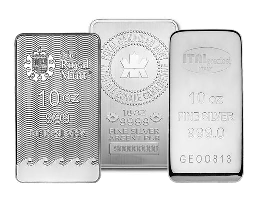 10 ounce silver bar purchase pure bullion investing