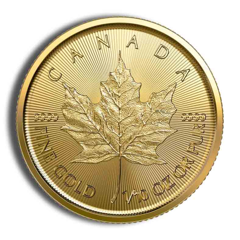 1/10 oz Gold Maple Leaf (Year Varies)