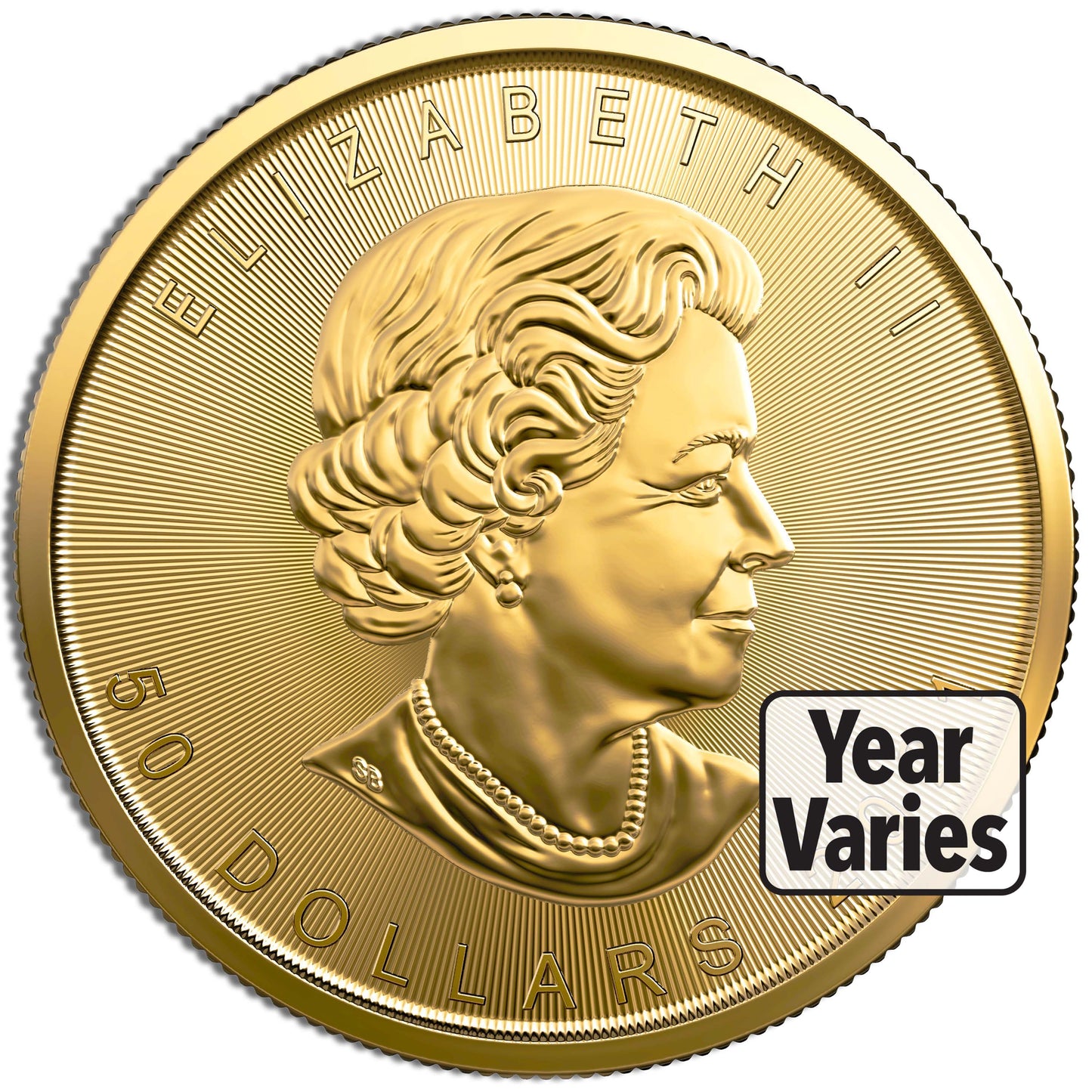 one ounce of Canadian Gold Maple leaf coin uncirculated BU condition