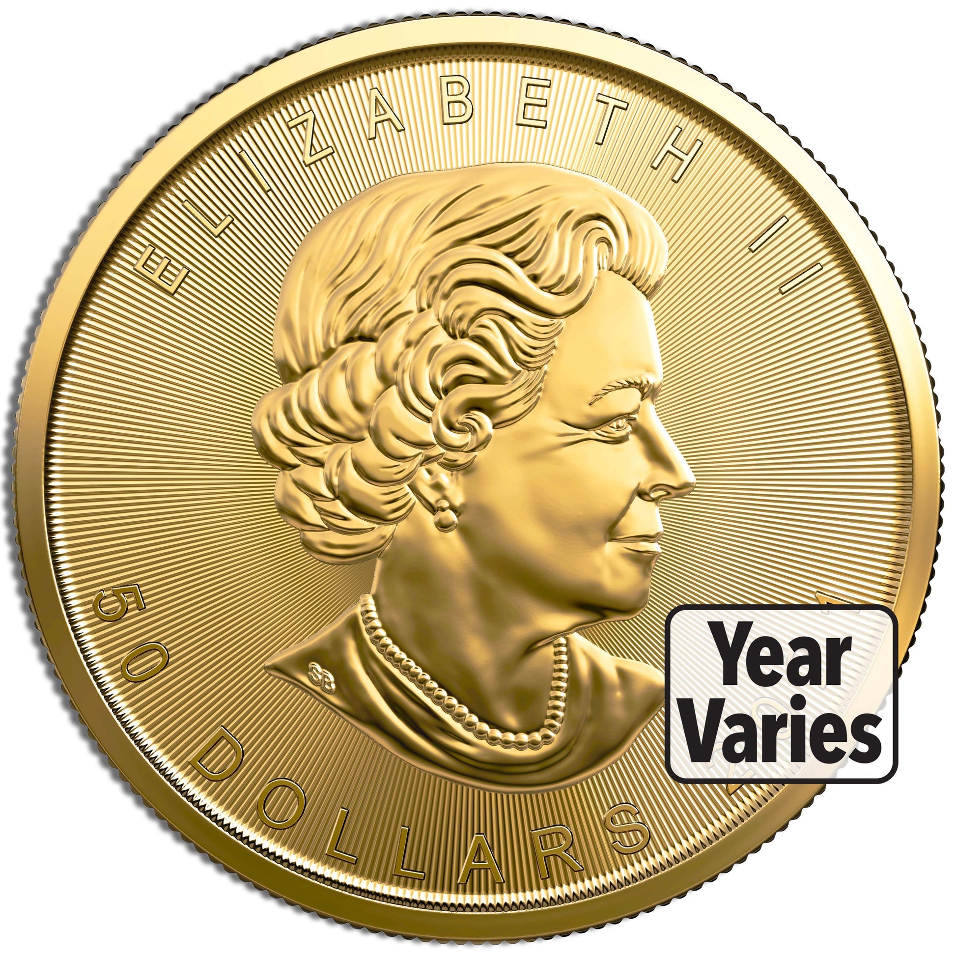 one ounce of Canadian Gold Maple leaf coin uncirculated BU condition