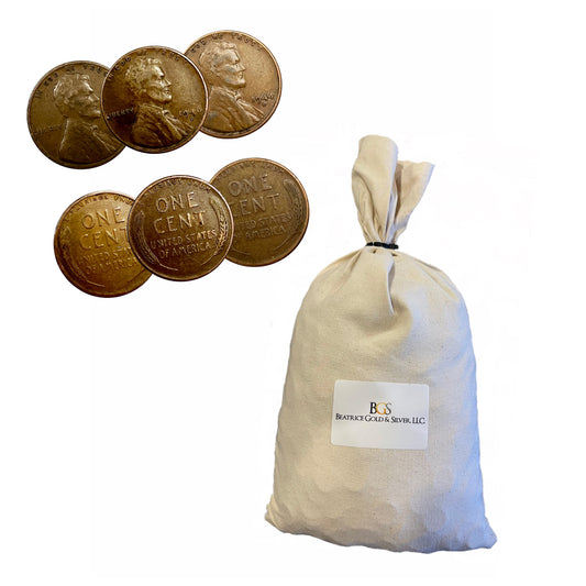 1940-1958 Wheat Cent 5,000-Count Bags